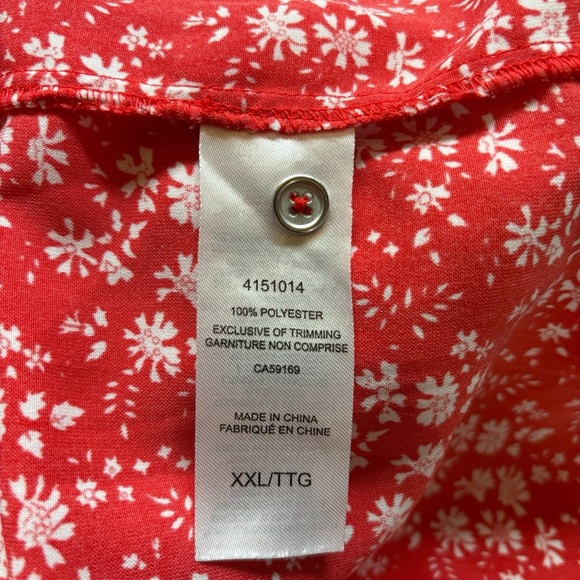 NWOT, Mario Serrani Italy, Plus Size Sleeveless Red Floral Dress, Size XXL - Picture 8 of 10